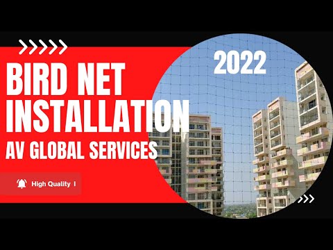 Bird Net For Balcony, Anti Pigeon Net Installation By Av Global Services. Residential And Industrial