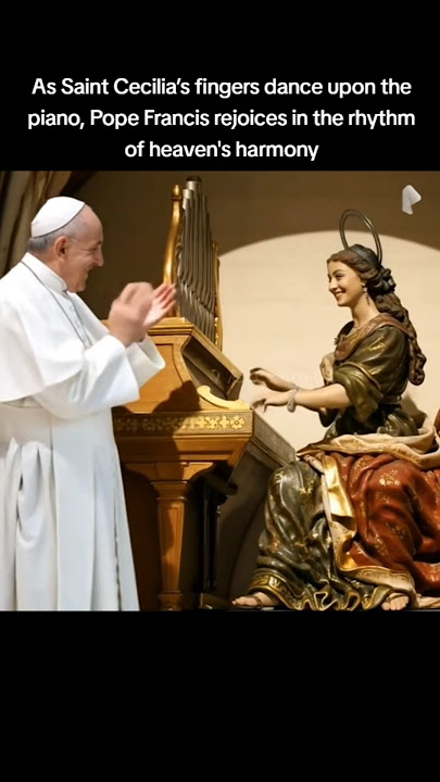 🕊✝️St. Cecilia’s fingers dance upon the piano, Pope Francis rejoices in the rhythm of harmony✝️🕊