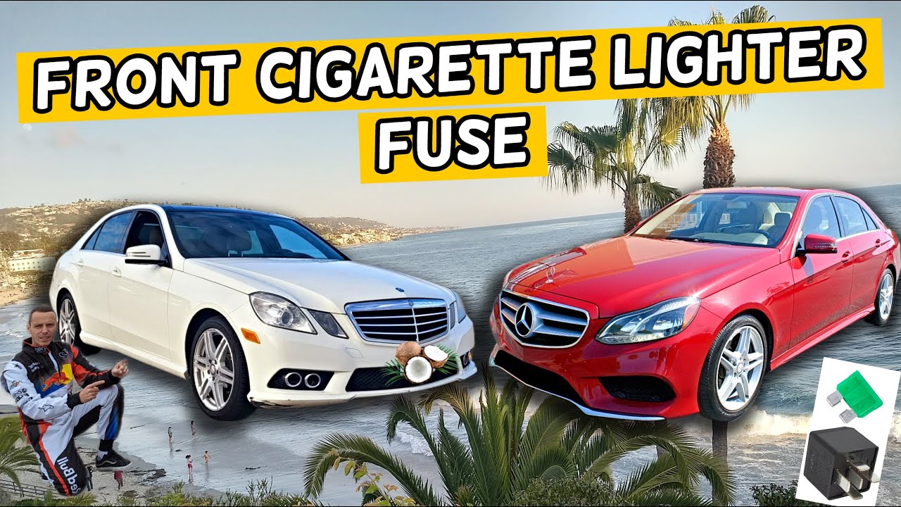 MERCEDES W212 E CLASS FRONT CIGARETTE LIGHTER FUSE LOCATION E350 E400 E250  E200 E220 E250 CDI BLUETE