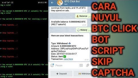 Cara Nuyul BTC Click Bot Telegram Terbaru 2020