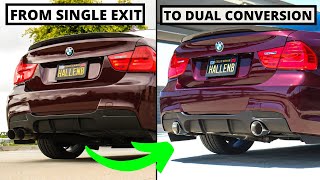 Dual Exhaust Conversion On My BMW E90 328i N52! | Muffler + Resonator Delete