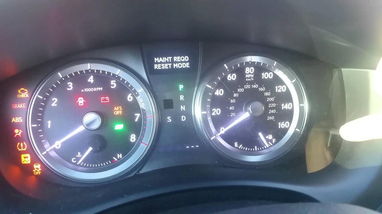 2014 es350 oil reset