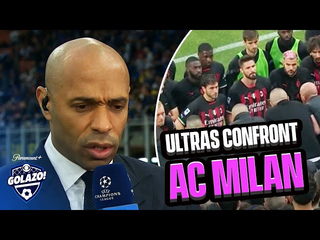 Thierry Henry reacts to AC Milan's ultra confrontation! | CBS Sports Golazo class=