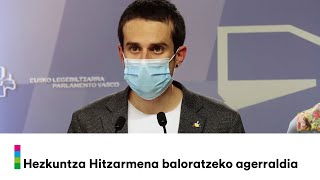 Hezkuntza Hitzarmena baloratzeko agerraldia | Rueda de prensa para valorar el Pacto Educativo