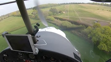Approach and landing at Farway Common Airfield in a C42 microlight