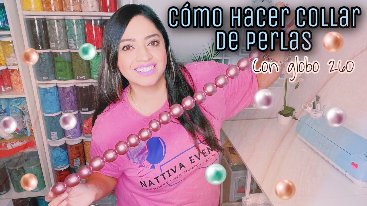 Cómo hacer collar de perlas o burbujas con globos 260 🎈