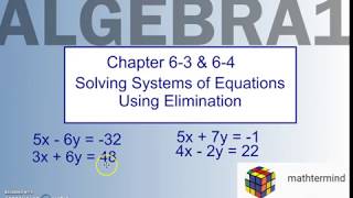 Algebra1 6-3 & 6-4 Solving Systems of Equations by Elimination Net Worth