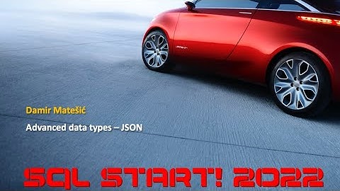 Advanced data types - JSON