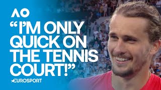 On-Court Interview Hilarious Alexander Zverev & Andrea Petkovic Engage In Awkward Moment