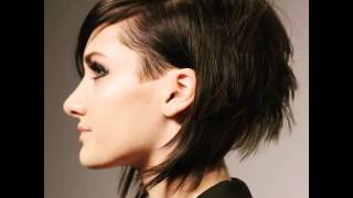 Short Angled Layered Bob