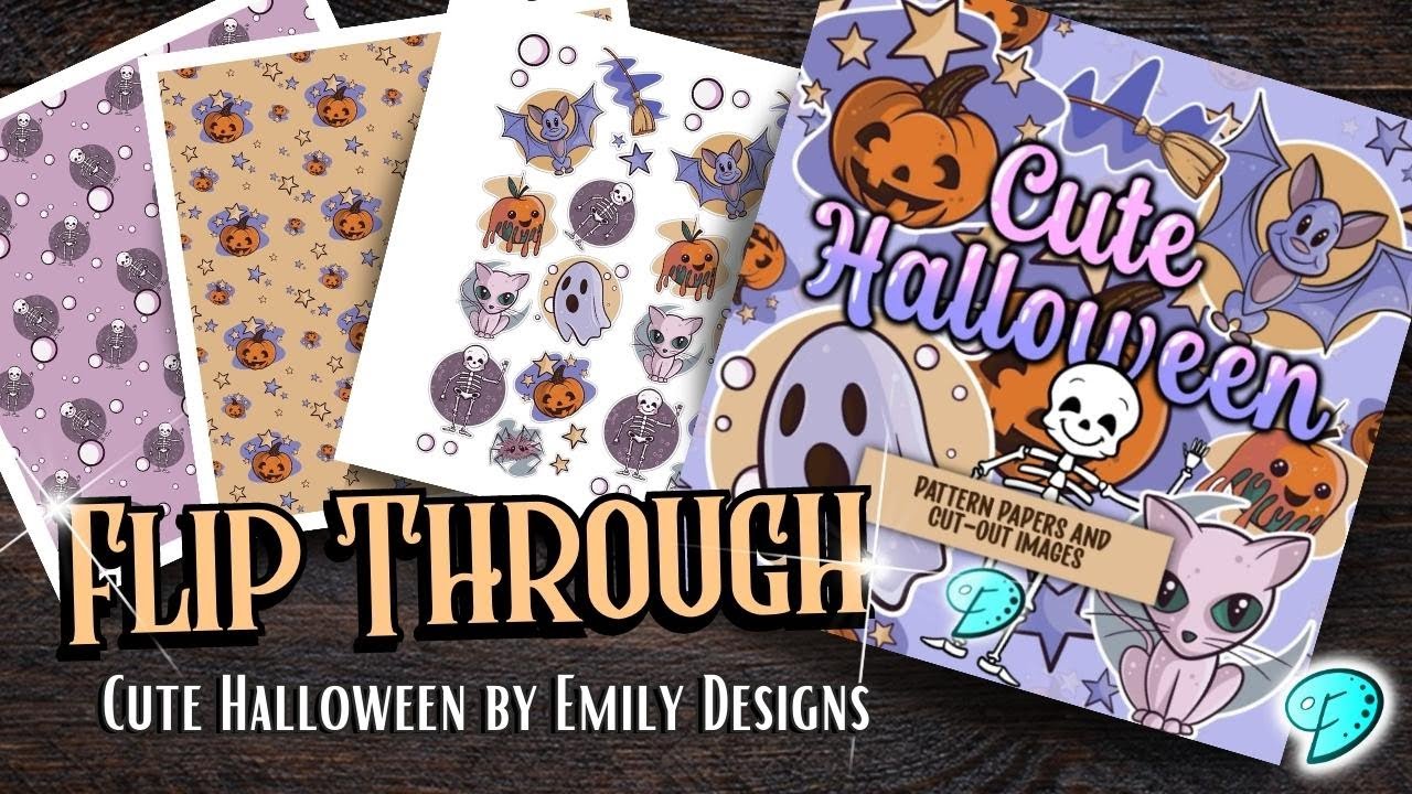 Cute halloween book flip through 🎃 #emilydesigns #junkjournal #ephemera ...