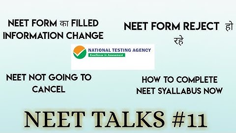 Neet talks#11 !! Neet form rejected !! Fake neet news || Neet wrong information