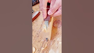 Wood Carving with a Simple Chisel​ #woodcarving #chisel