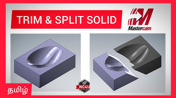 How to Trim and Split Solid Model in Mastercam-Tamil- CNC Training- Coimbatore-5Axis