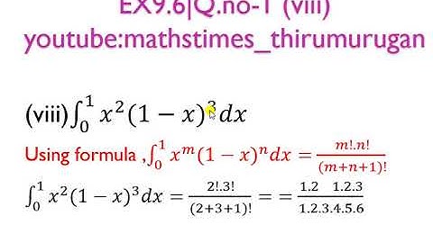 Class 12 | EX-9.6 | Q.no-1(viii) | Applications of Integrations | Chapter-9 | K.Thirumurugan