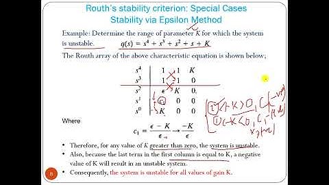Lecture   8 Routh Stability Criterion Part   2