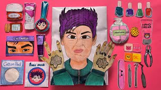 ✨ DIY Thanos Squid Game Skincare & Manicure! | Cute Paper Craft ASMR ✂️💅