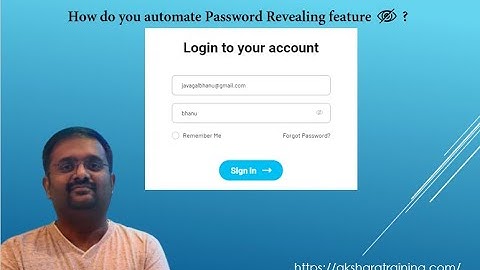 #7 Selenium Automating Password Reveal feature