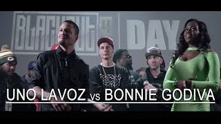 KOTD - Rap Battle - Uno Lavoz vs Bonnie Godiva