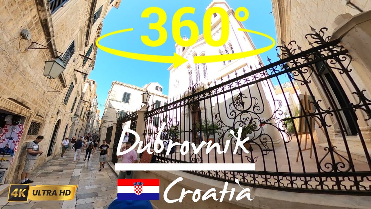 🇭🇷 Dubrovnik in 360 VR | Walk the Walled City of Croatia | Virtual Tour in Stunning 4K