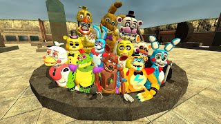 DESTROYING ALL HYPER RUBY SIREN FNAF GLAMROCK ANIMATRONICS In Garry's Mod!