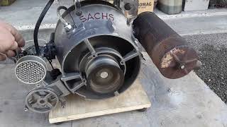 Tentative de redémarrage d'un moteur SACHS WANKEL KM 48 des années 80.