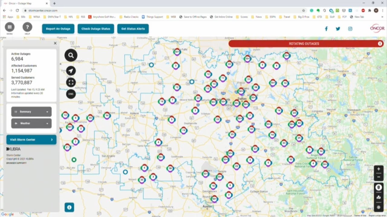 Oncor: Outages could last through Tuesday