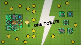 Zombs.io - ONE OF EACH TOWER CHALLENGE! (new record! wave 100 ) - k3lp