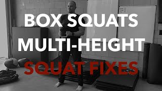 SQUAT DEPTH FIXES - simple adjustable box height to improve squat depth.