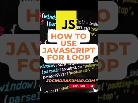 How to use JavaScript For Loop | JavaScript Basic Tutorial  #html #css #javascript #forloop #shorts