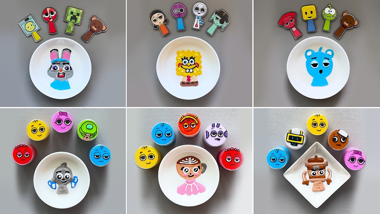 Коллекция Sprunki OC для смешивания цветов 🎵Угадайте финальный цвет?