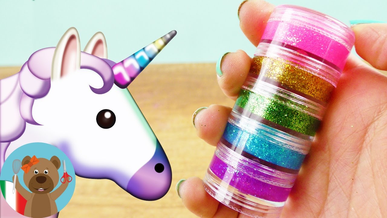 Glitter arcobaleno e gli unicorni Idea fai da te