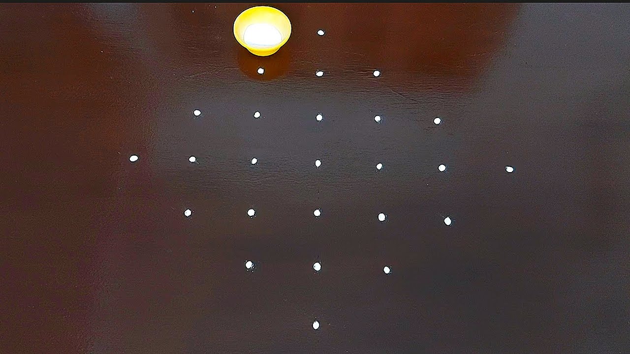 7*1 dots rangoli designs 🌺 daily rangoli 🌺 simple muggulu 🌺 navaratri rangoli 🌺  Diwali kolam