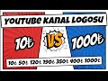 10₺ VS 1000₺ YOUTUBE KANAL LOGOSU (İLLÜSTRASYON LOGO) "10₺,50₺,120₺,190₺,350₺,400₺,1000₺"