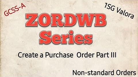 Create a Purchase  Order Part 3