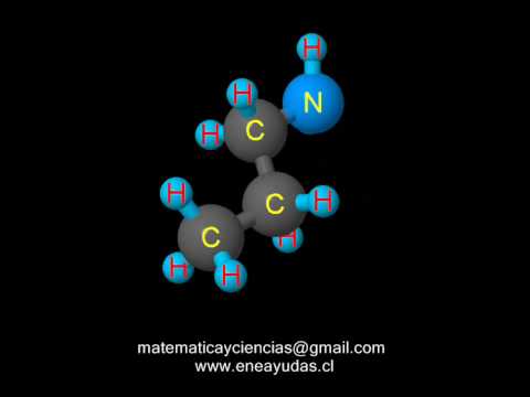 Molcula de 1-propilamina ( propan-1-amina )