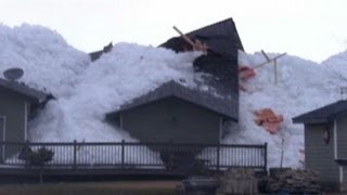 Waves of ice engulf homes