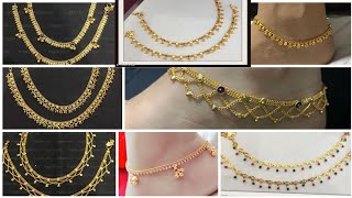 బగర పటటల డజనసNew Model D Anklet Designsden Payal 2022Pattilu Collections