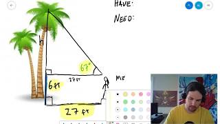 Full Trig Word Problems, Example 1: The Palm Tree Guide