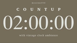 Soft Deep Clock Ticking | 2 Hour Count Up Timer screenshot 4
