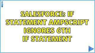 Salesforce: IF Statement Ampscript ignores 6th IF statement (2 Solutions!!)