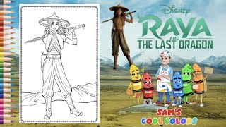 Coloring Raya | Disney Raya and the Last Dragon Coloring Pages | Pencils