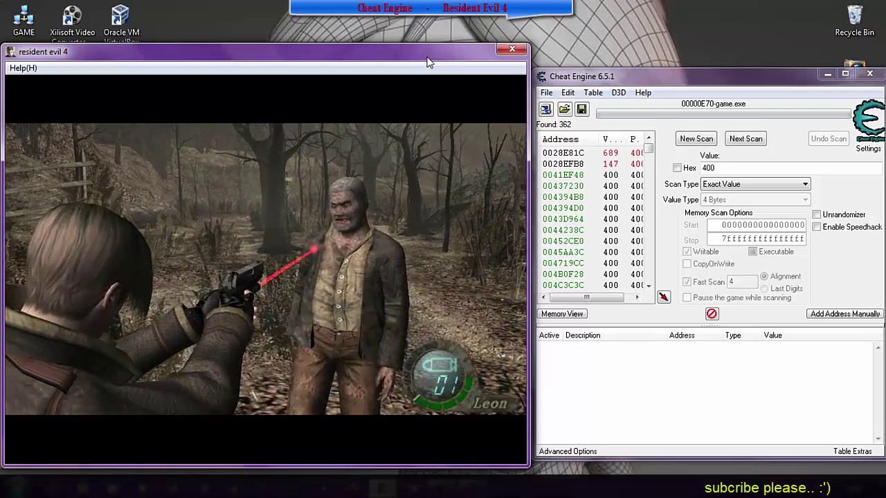 Cheat engine Resident evil 4 - YouTube.