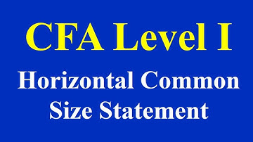 CFA Level 1- Question Bank- Horizontal Common Size Statement