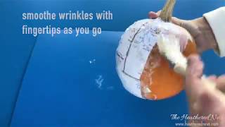 Easy Fall Map Modge Podge Pumpkins