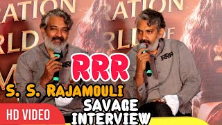 S. S. Rajamouli SAVAGE Chit Chat With Reporter on RRR