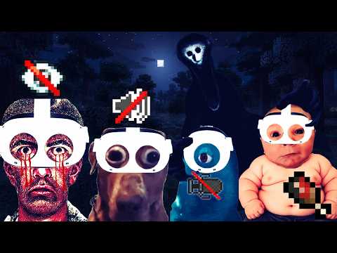 Minecraft Horror But We're Blind, Deaf, Mute & Fat in VR