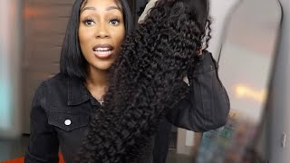 $100 DEEP WAVE HUMAN HAIR WIG UNBOXING WULALA ON ALIEXPRESS 13x4 LACE FRONT WIG