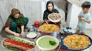 Village Life || Bchoun Ki Farmaish Degi Chana Pulao Recipe || Irma's family vlog