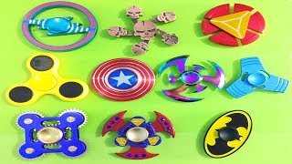 10 Super Cool Fidget Spinner! Captain America, Iron Man, Batman, Skull, Gear, LED,Blade, Superman! screenshot 3